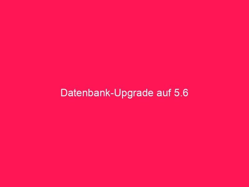 Datenbank-Upgrade auf 5.6 | conzept 16 Blog
