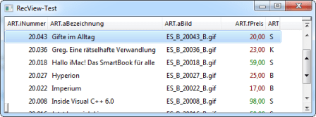 RecView Farben