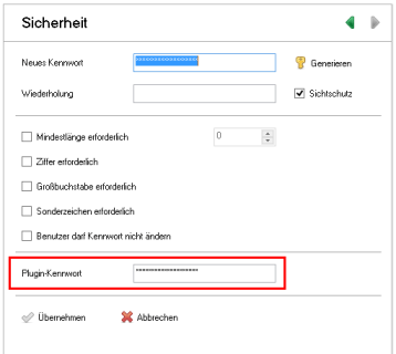 Plugin-Kennwort